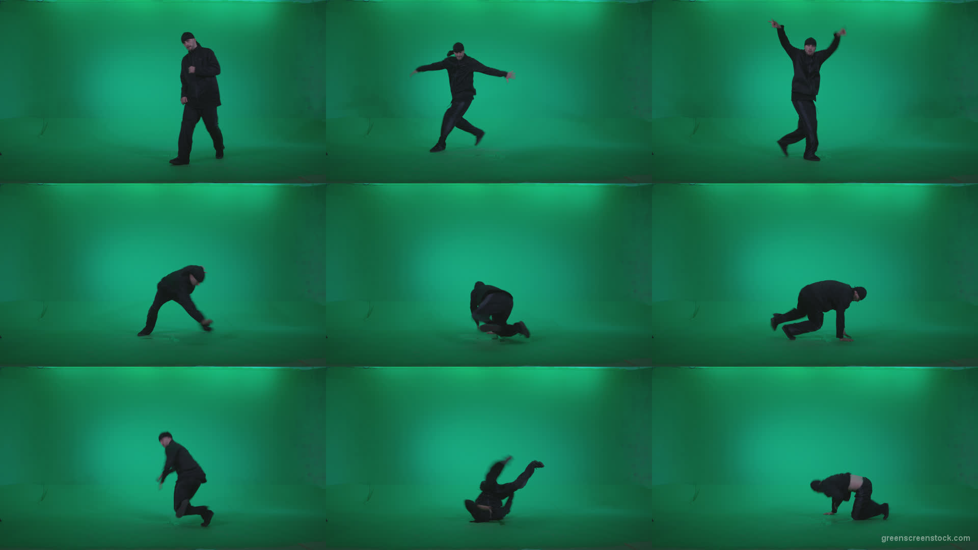 B-Boy-Break-Dance-b10 Green Screen Stock