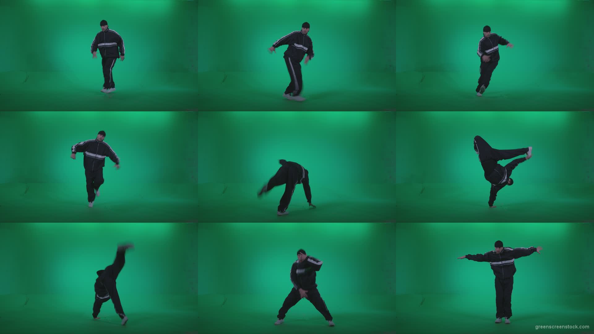 B-Boy-Break-Dance-b16 Green Screen Stock