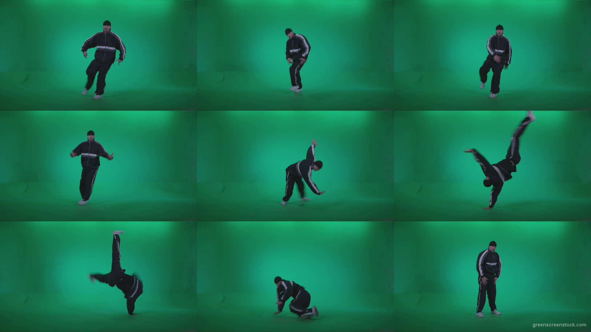 B-Boy-Break-Dance-b17 Green Screen Stock