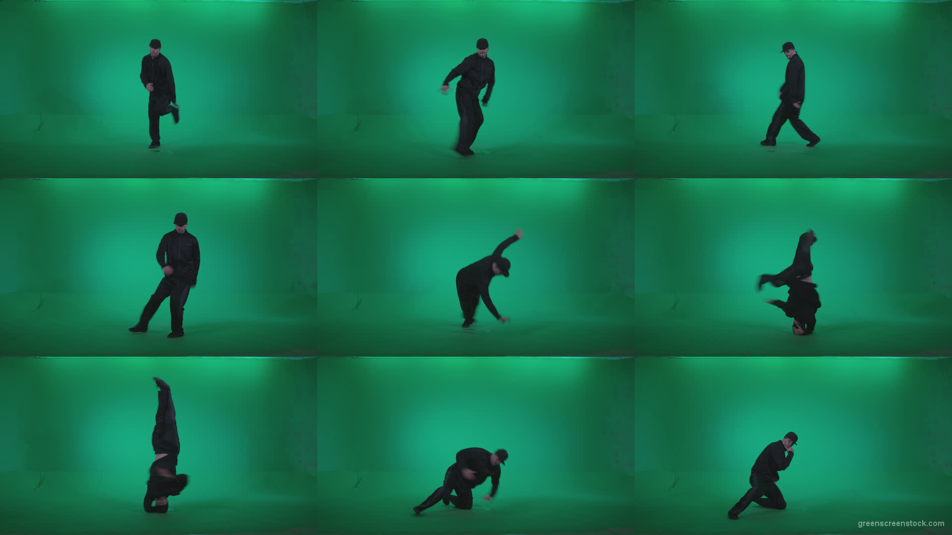 B-Boy-Break-Dance-b5 Green Screen Stock