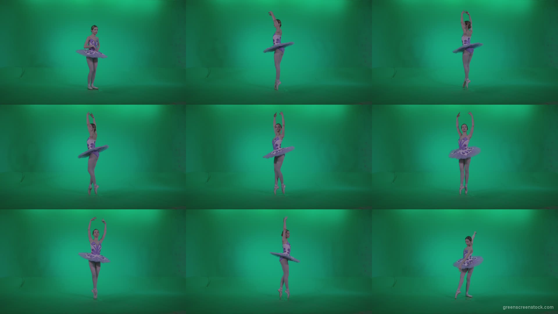 Ballet-Purple-Costume-p1 Green Screen Stock
