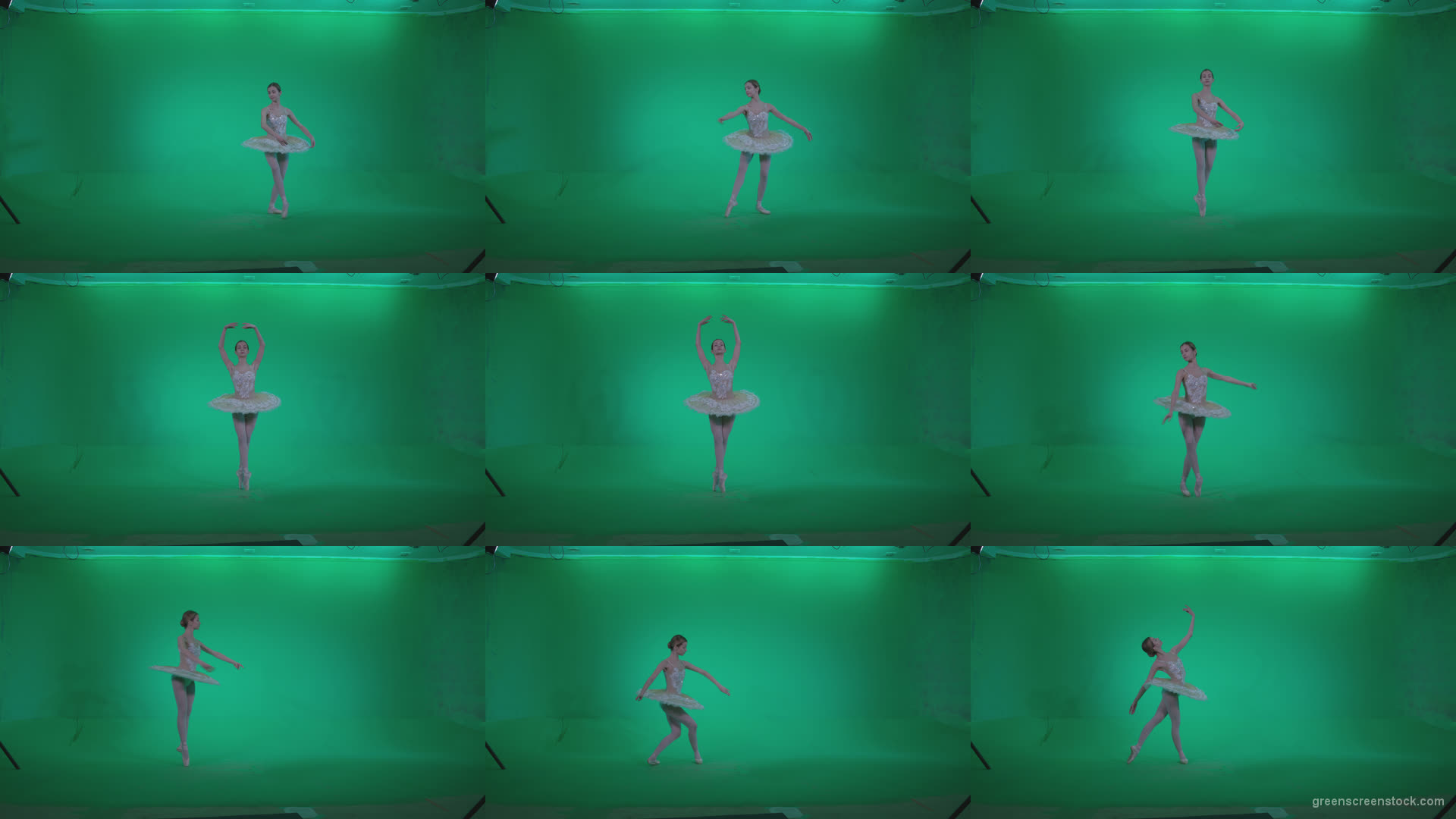 Ballet-White-Swan-s7-Green-Screen-Video-Footage Green Screen Stock