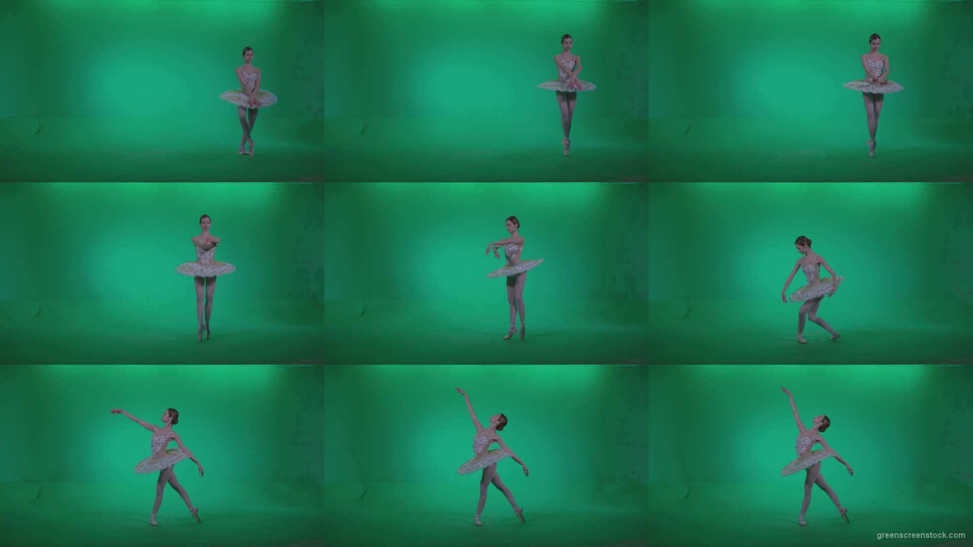 Ballet-White-Swan-s9-Green-Screen-Video-Footage Green Screen Stock