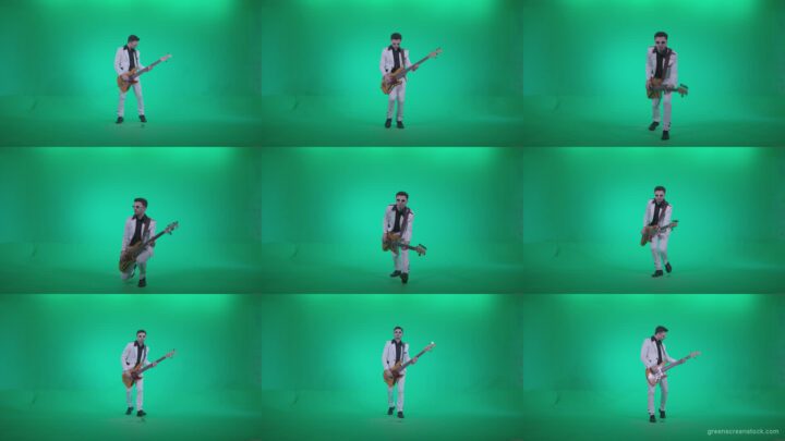 Bass-Jazz-Performer-6-Green-Screen-Video-Footage Green Screen Stock