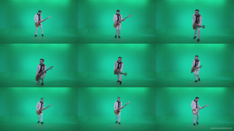 Bass-Jazz-Performer-6-Green-Screen-Video-Footage Green Screen Stock
