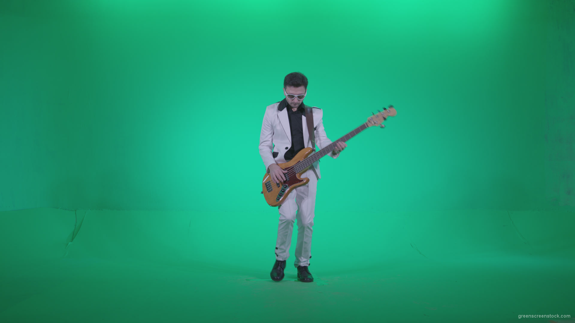 Bass-Jazz-Performer-6-Green-Screen-Video-Footage_002 Green Screen Stock