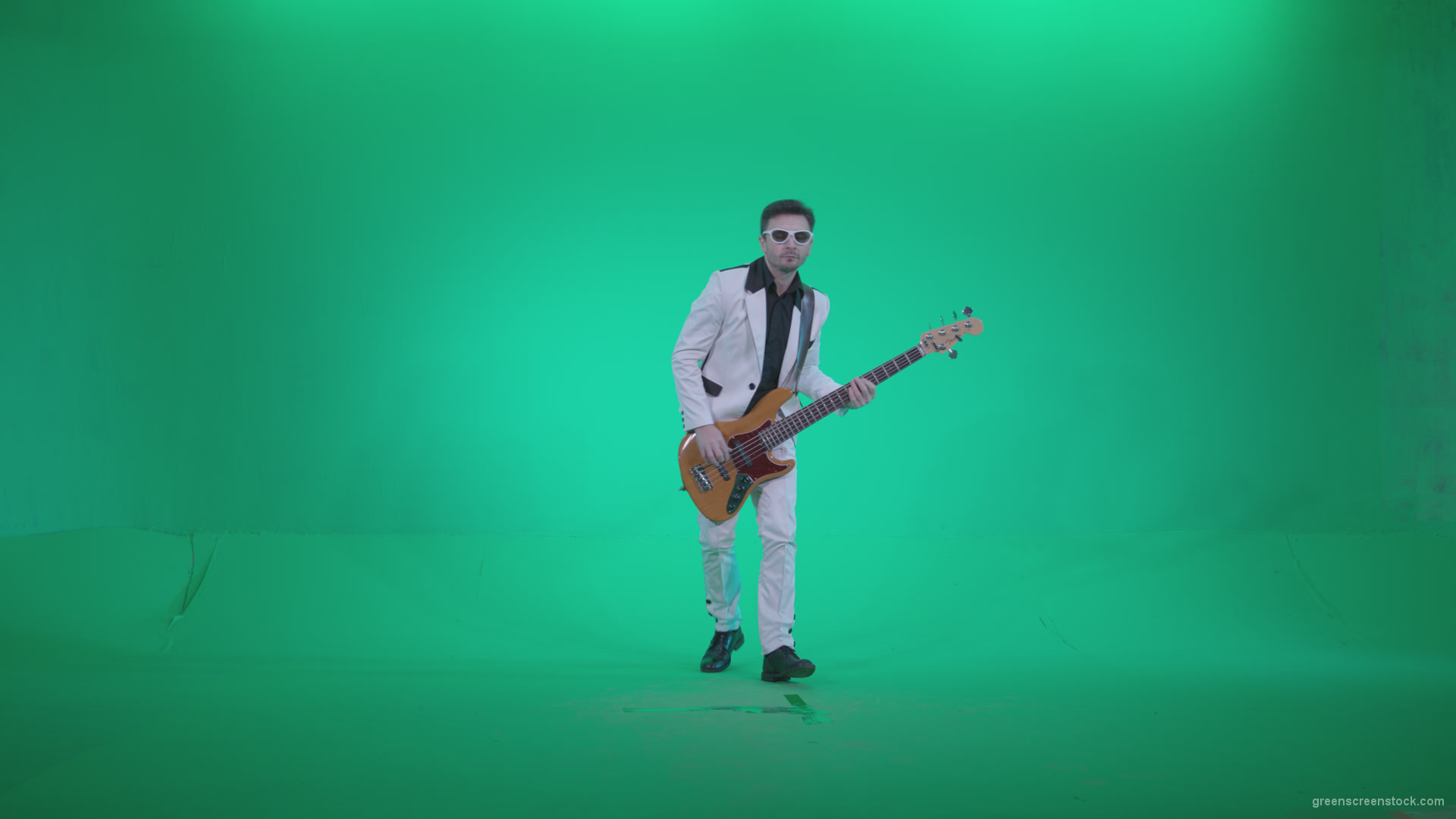 Bass-Jazz-Performer-6-Green-Screen-Video-Footage_007 Green Screen Stock