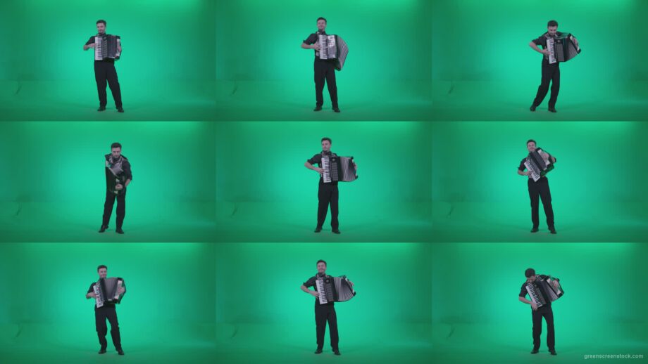 Black-Accordion-Virtuoso-performs-ba11-Green-Screen-Video-Footage Green Screen Stock
