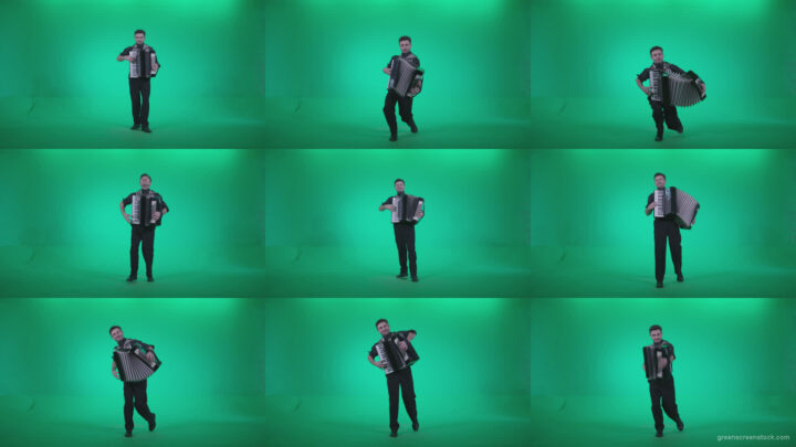 Black-Accordion-Virtuoso-performs-ba12-Green-Screen-Video-Footage Green Screen Stock