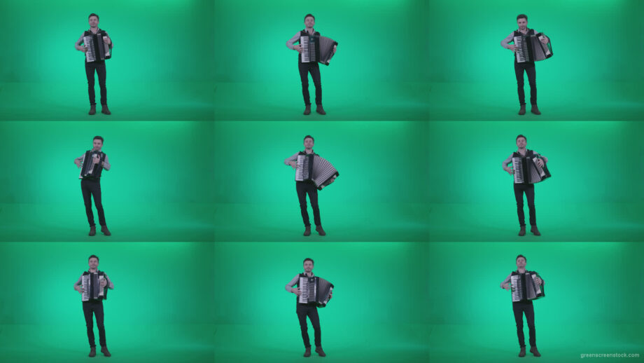 Black-Accordion-Virtuoso-performs-ba5-Green-Screen-Video-Footage Green Screen Stock