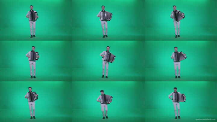 Black-Accordion-Virtuoso-performs-ba9-Green-Screen-Video-Footage Green Screen Stock