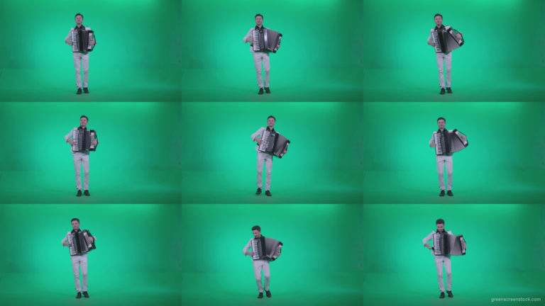 Black-Accordion-Virtuoso-performs-ba9-Green-Screen-Video-Footage Green Screen Stock