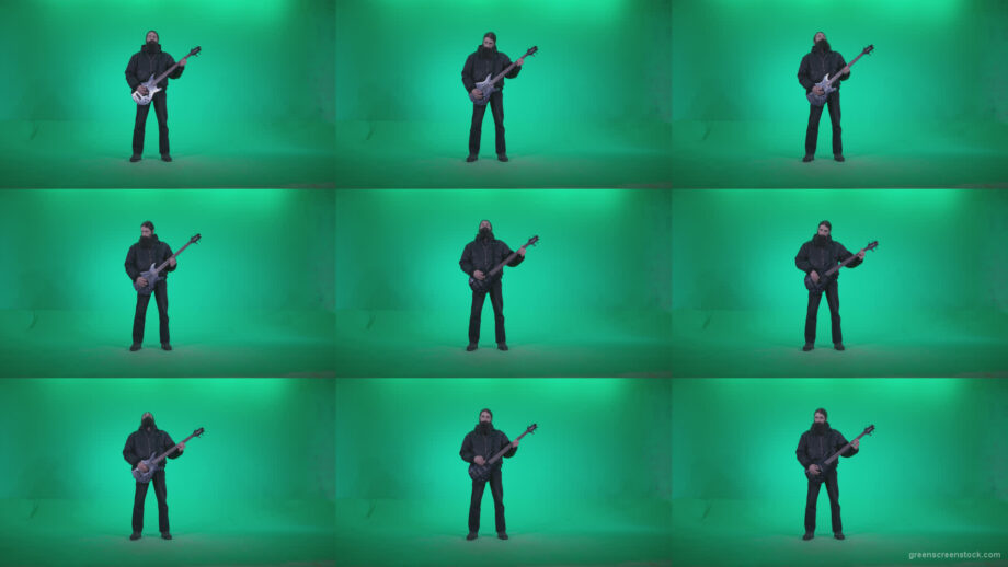 Death-Metal-Guitarist-zt2 Green Screen Stock