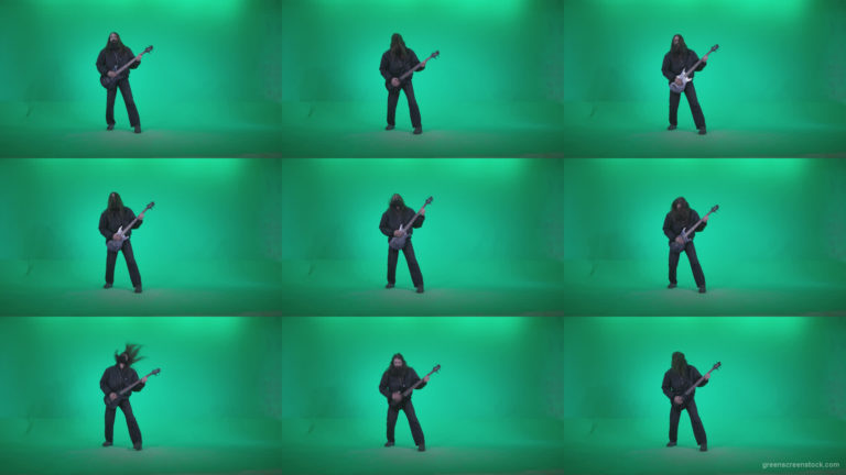 Death-Metal-Guitarist-zt4 Green Screen Stock