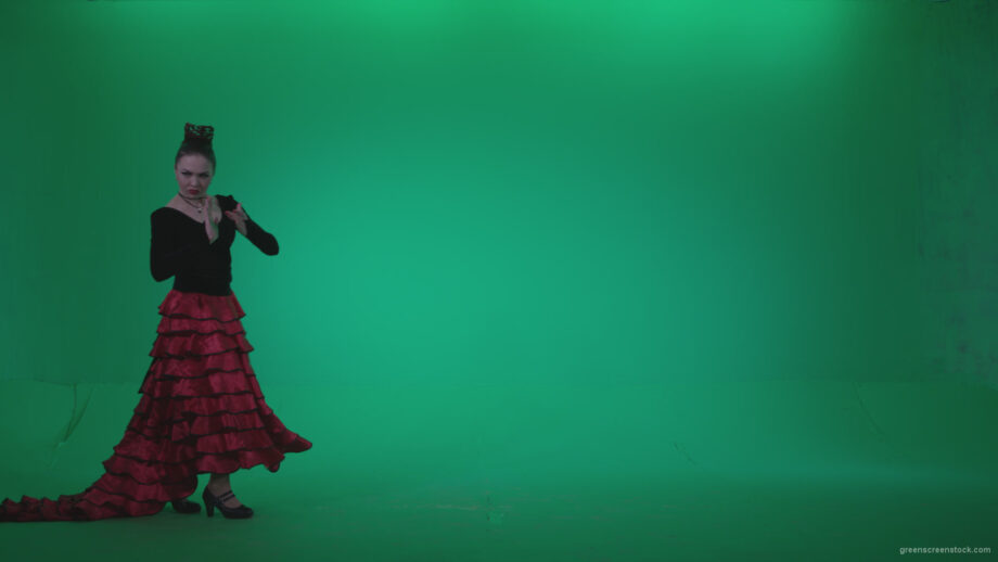 vj video background Flamenco-Red-and-Black-Dress-rb11-Green-Screen-Video-Footage_003