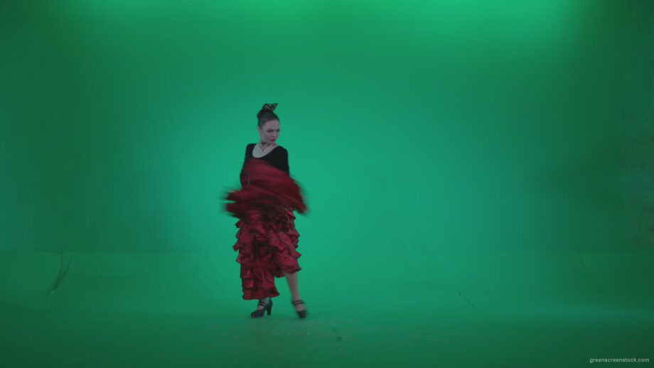 vj video background Flamenco-Red-and-Black-Dress-rb5-Green-Screen-Video-Footage_003