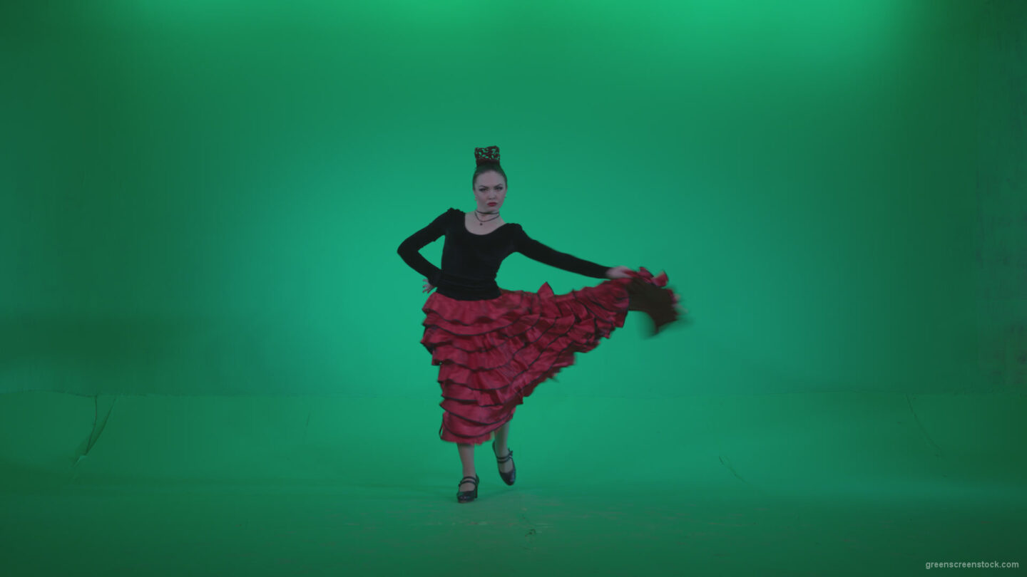 vj video background Flamenco-Red-and-Black-Dress-rb6-Green-Screen-Video-Footage_003