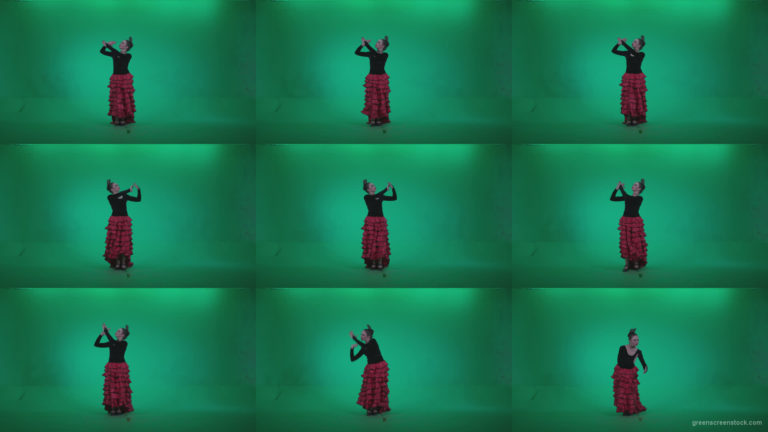 Flamenco-Red-and-Black-Dress-rb9-Green-Screen-Video-Footage Green Screen Stock