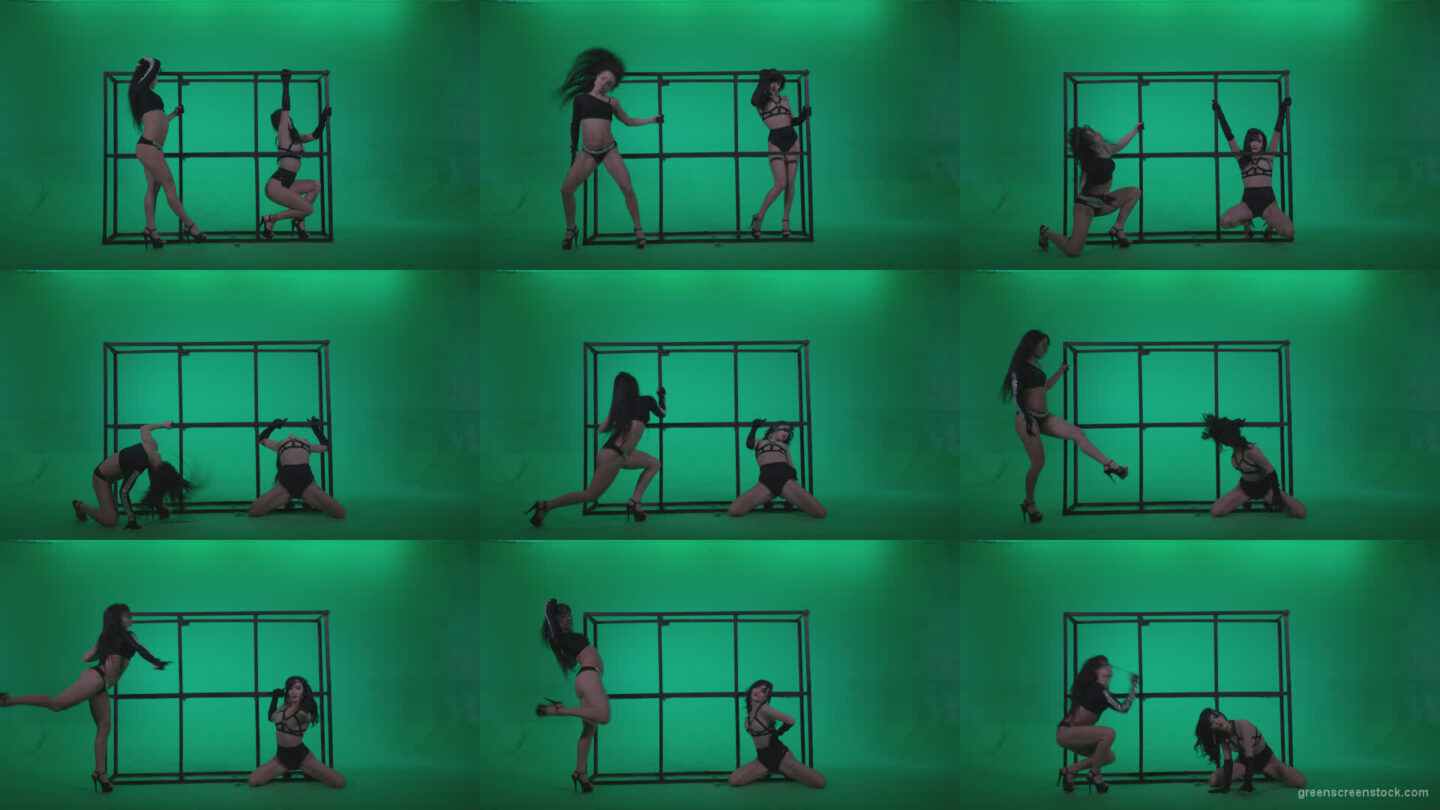 Go-go-Dancer-Black-Magic-y11-Green-Screen-Video-Footage Green Screen Stock