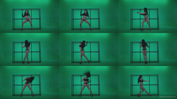 Go-go-Dancer-Black-Magic-y14-Green-Screen-Video-Footage Green Screen Stock