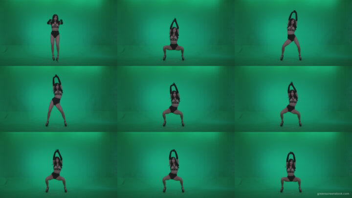 Go-go-Dancer-Black-Magic-y3-Green-Screen-Video-Footage Green Screen Stock
