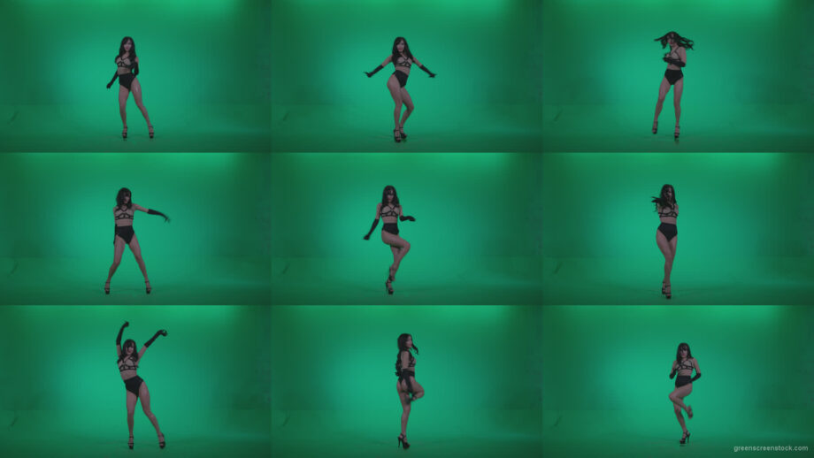 Go-go-Dancer-Black-Magic-y6-Green-Screen-Video-Footage Green Screen Stock