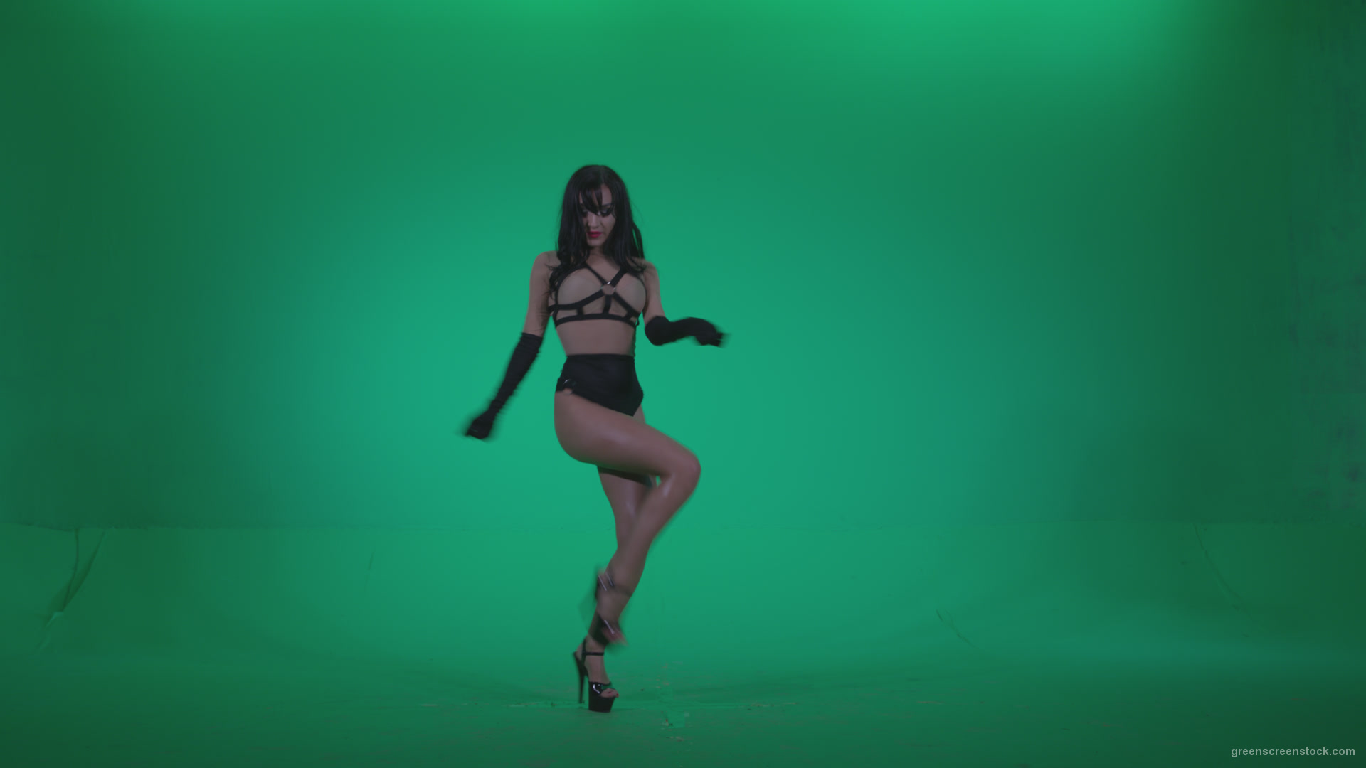 Go-go-Dancer-Black-Magic-y6-Green-Screen-Video-Footage_005 Green Screen Stock
