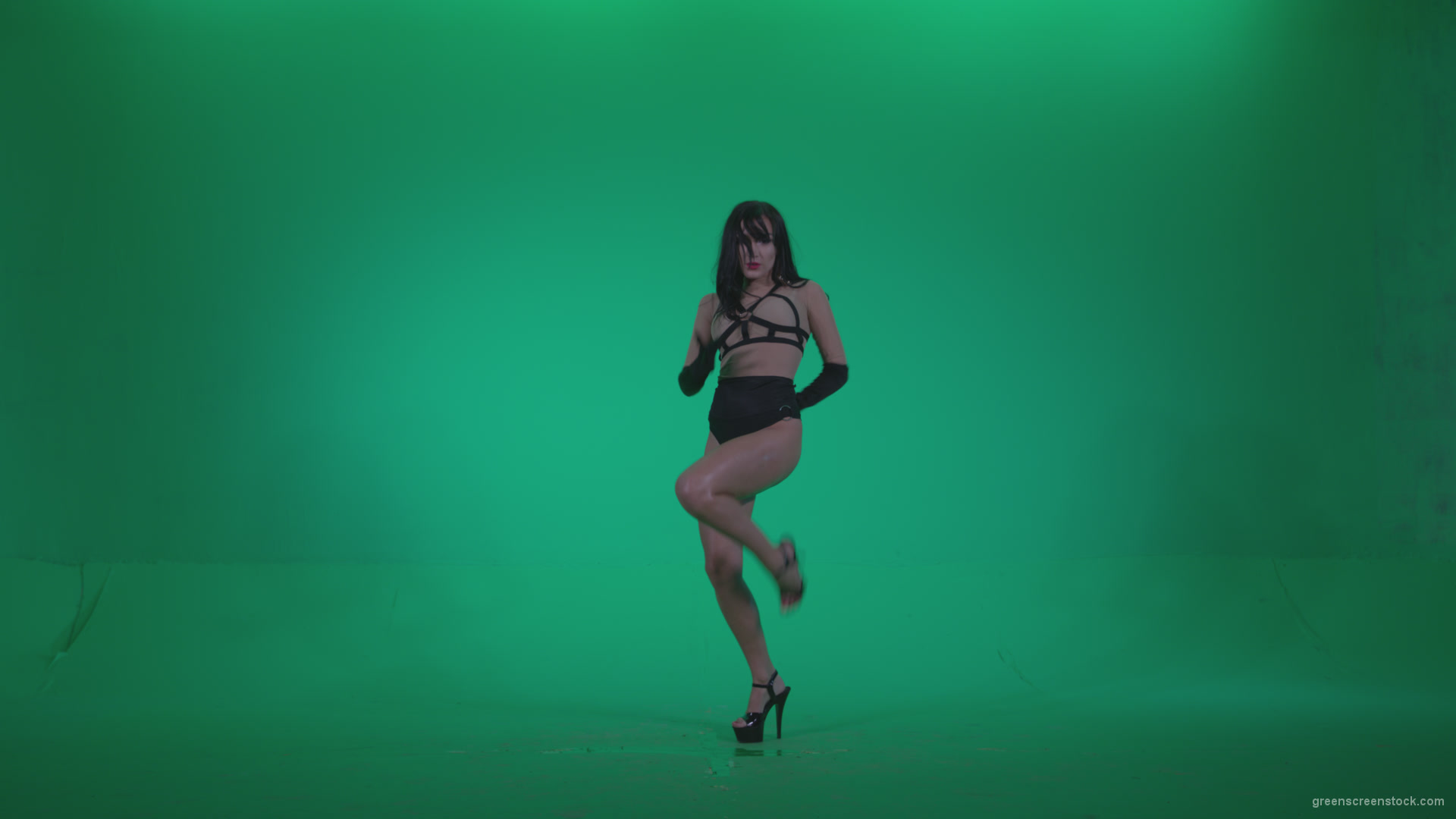 Go-go-Dancer-Black-Magic-y6-Green-Screen-Video-Footage_009 Green Screen Stock