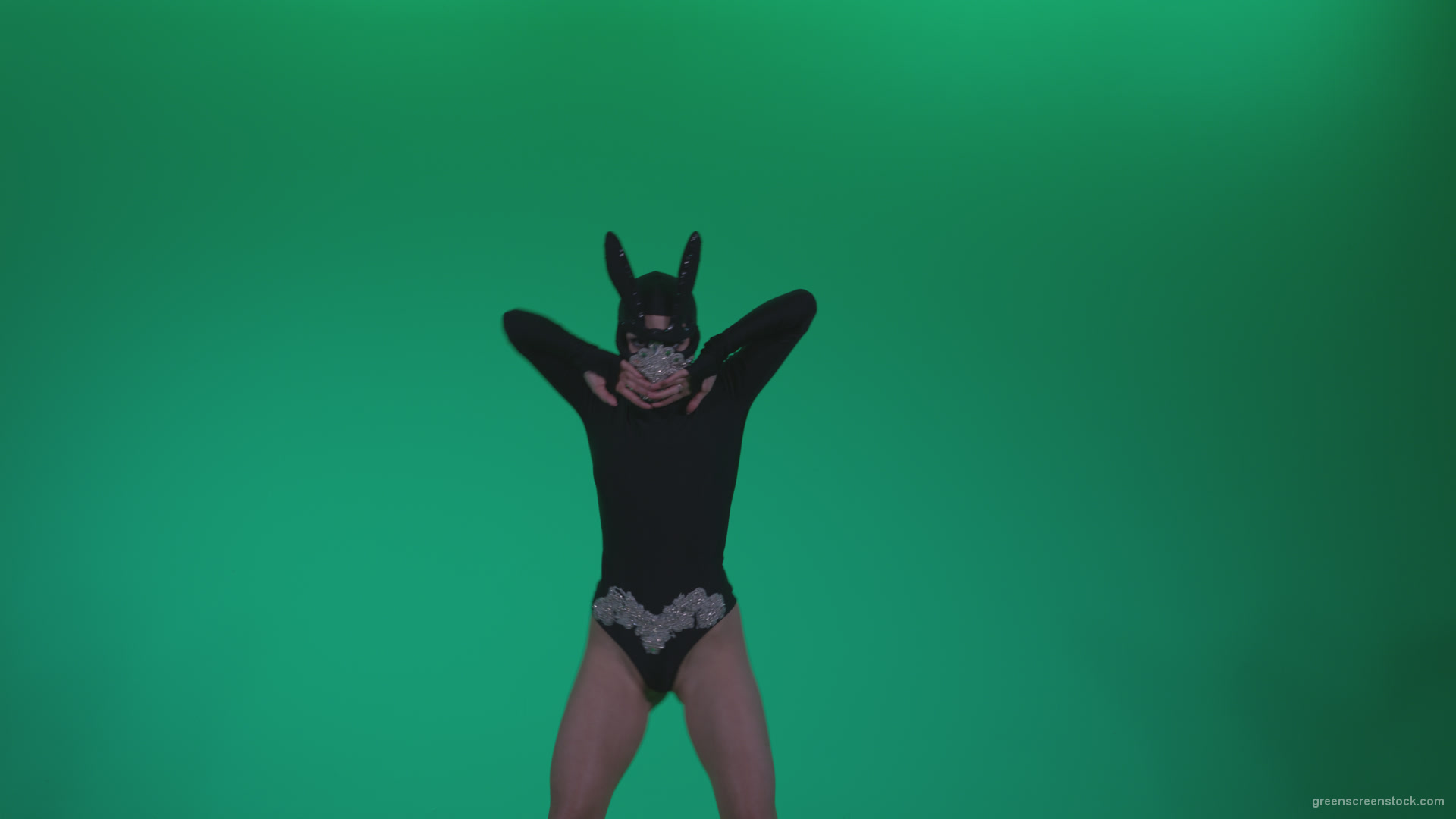 Go-go-Dancer-Black-Rabbit-u13-Green-Screen-Video-Footage_008 Green Screen Stock
