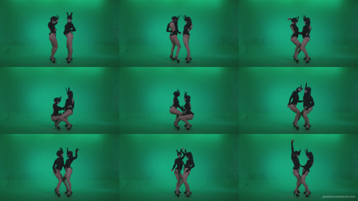 Go-go-Dancer-Black-Rabbit-u2-Green-Screen-Video-Footage Green Screen Stock