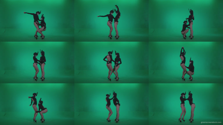 Go-go-Dancer-Black-Rabbit-u3-Green-Screen-Video-Footage Green Screen Stock