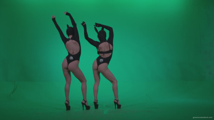 vj video background Go-go-Dancer-Black-Rabbit-u4-Green-Screen-Video-Footage_003