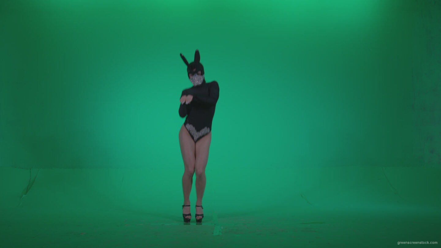 vj video background Go-go-Dancer-Black-Rabbit-u6-Green-Screen-Video-Footage_003