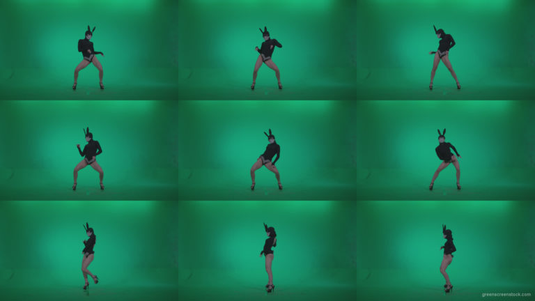 Go-go-Dancer-Black-Rabbit-u8-Green-Screen-Video-Footage Green Screen Stock