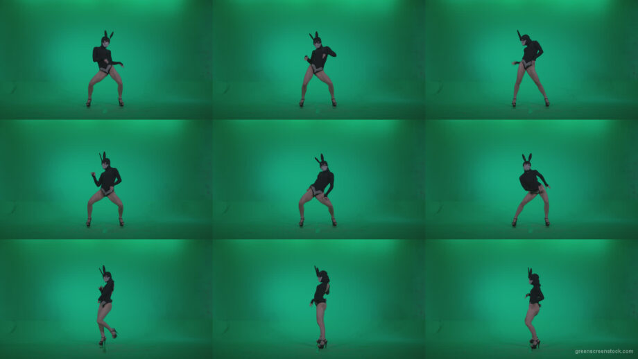 Go-go-Dancer-Black-Rabbit-u8-Green-Screen-Video-Footage Green Screen Stock