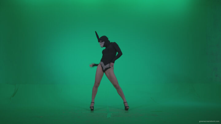 vj video background Go-go-Dancer-Black-Rabbit-u8-Green-Screen-Video-Footage_003