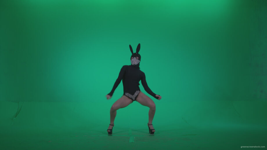vj video background Go-go-Dancer-Black-Rabbit-u9-Green-Screen-Video-Footage_003