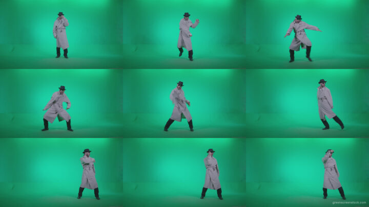 Go-go-Dancer-Detective-d2 Green Screen Stock