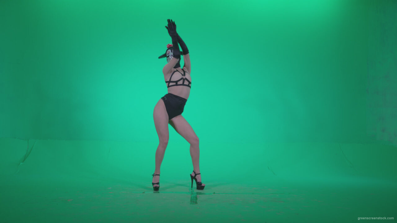 vj video background Go-go-Dancer-Latex-Mikki-x5-Green-Screen-Video-Footage_003