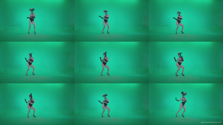 Go-go-Dancer-Latex-Mikki-x8-Green-Screen-Video-Footage Green Screen Stock