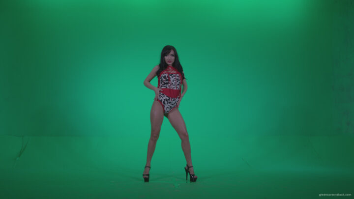 vj video background Go-go-Dancer-Red-Dress-r5-Green-Screen-Video-Footage_003