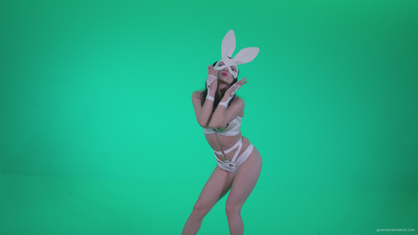 vj video background Go-go-Dancer-White-Rabbit-m11-Green-Screen-Video-Footage_003