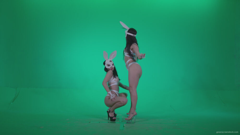 vj video background Go-go-Dancer-White-Rabbit-m4-Green-Screen-Video-Footage_003