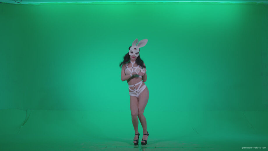 vj video background Go-go-Dancer-White-Rabbit-m7-Green-Screen-Video-Footage_003