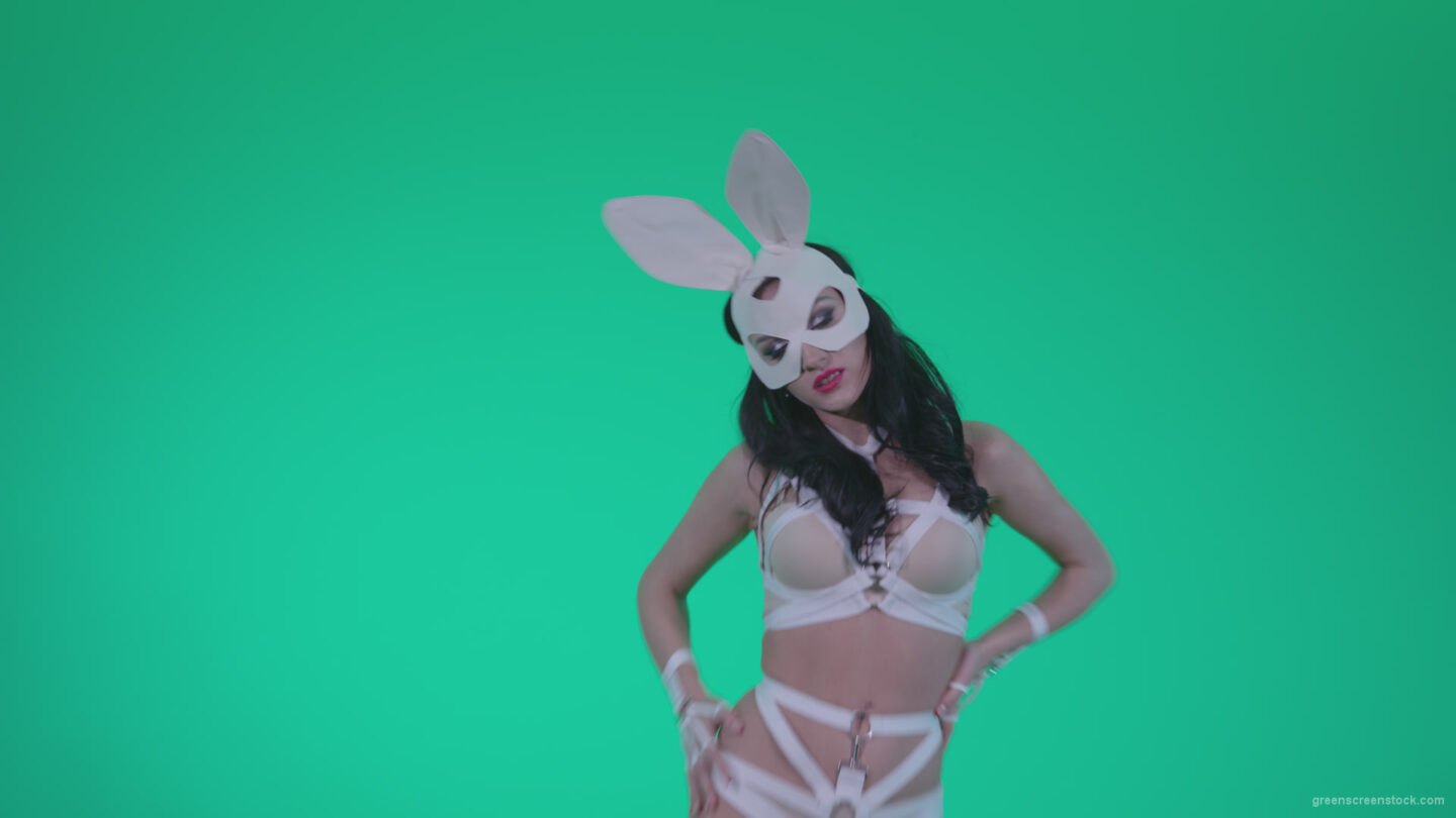 vj video background Go-go-Dancer-White-Rabbit-m8-Green-Screen-Video-Footage_003