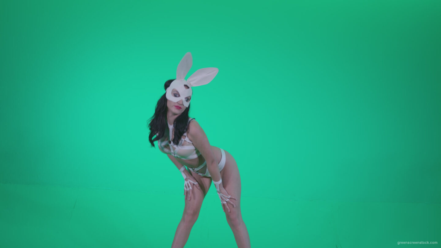 vj video background Go-go-Dancer-White-Rabbit-m9-Green-Screen-Video-Footage_003
