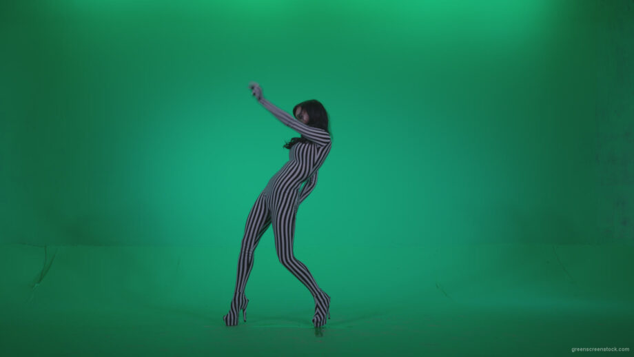 vj video background Go-go-Dancer-White-Stripes-s3-Green-Screen-Video-Footage_003