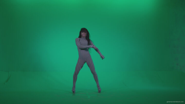 vj video background Go-go-Dancer-White-Stripes-s4-Green-Screen-Video-Footage_003
