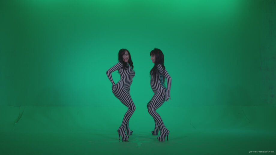 vj video background Go-go-Dancer-White-Stripes-s5-Green-Screen-Video-Footage_003