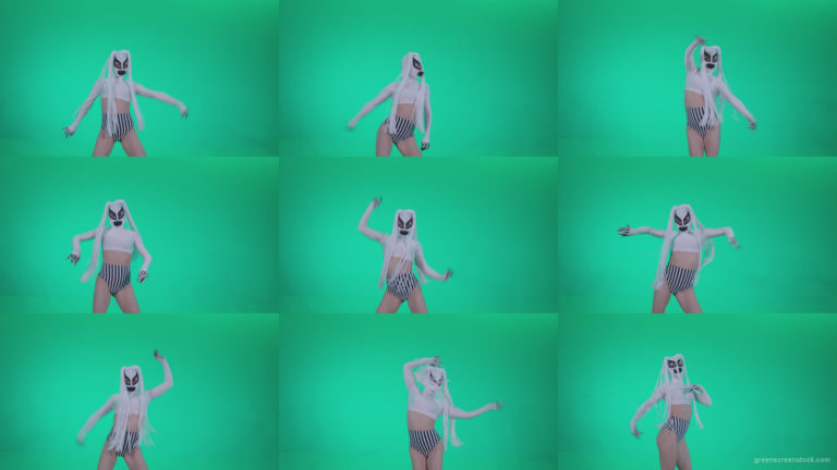 Go-go-Dancer-with-Latex-Top-t10-Green-Screen-Video-Footage Green Screen Stock